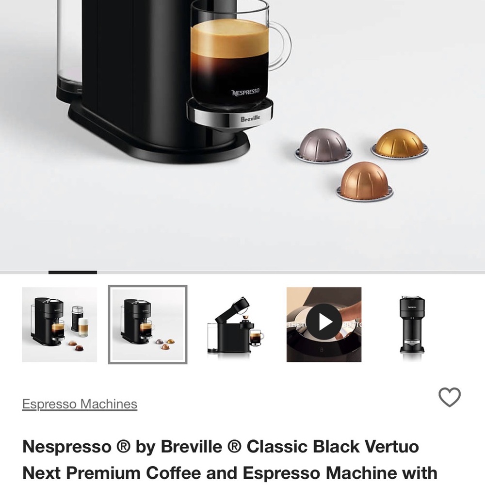Nespresso Breville Black Coffee Maker